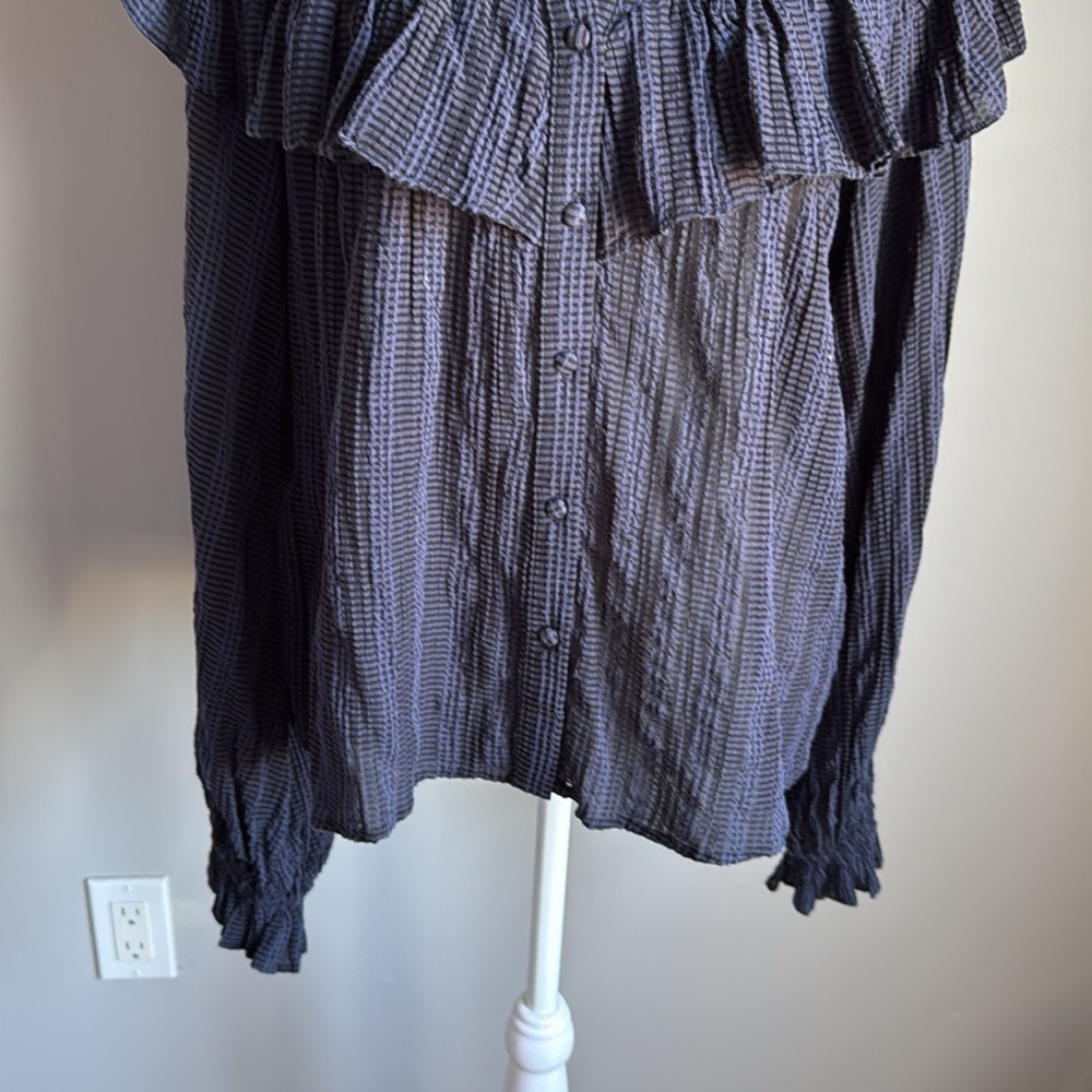 Loveshackfancy Button Down Ruffle Top Xs - image 6
